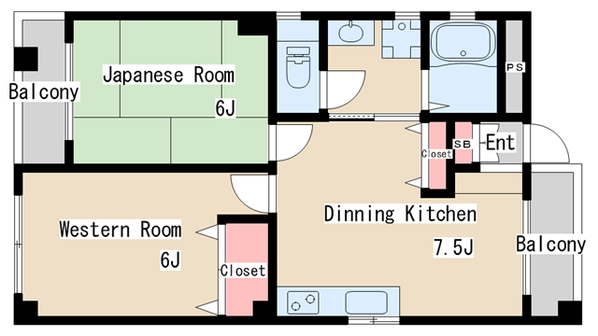 山本マンションの物件間取画像